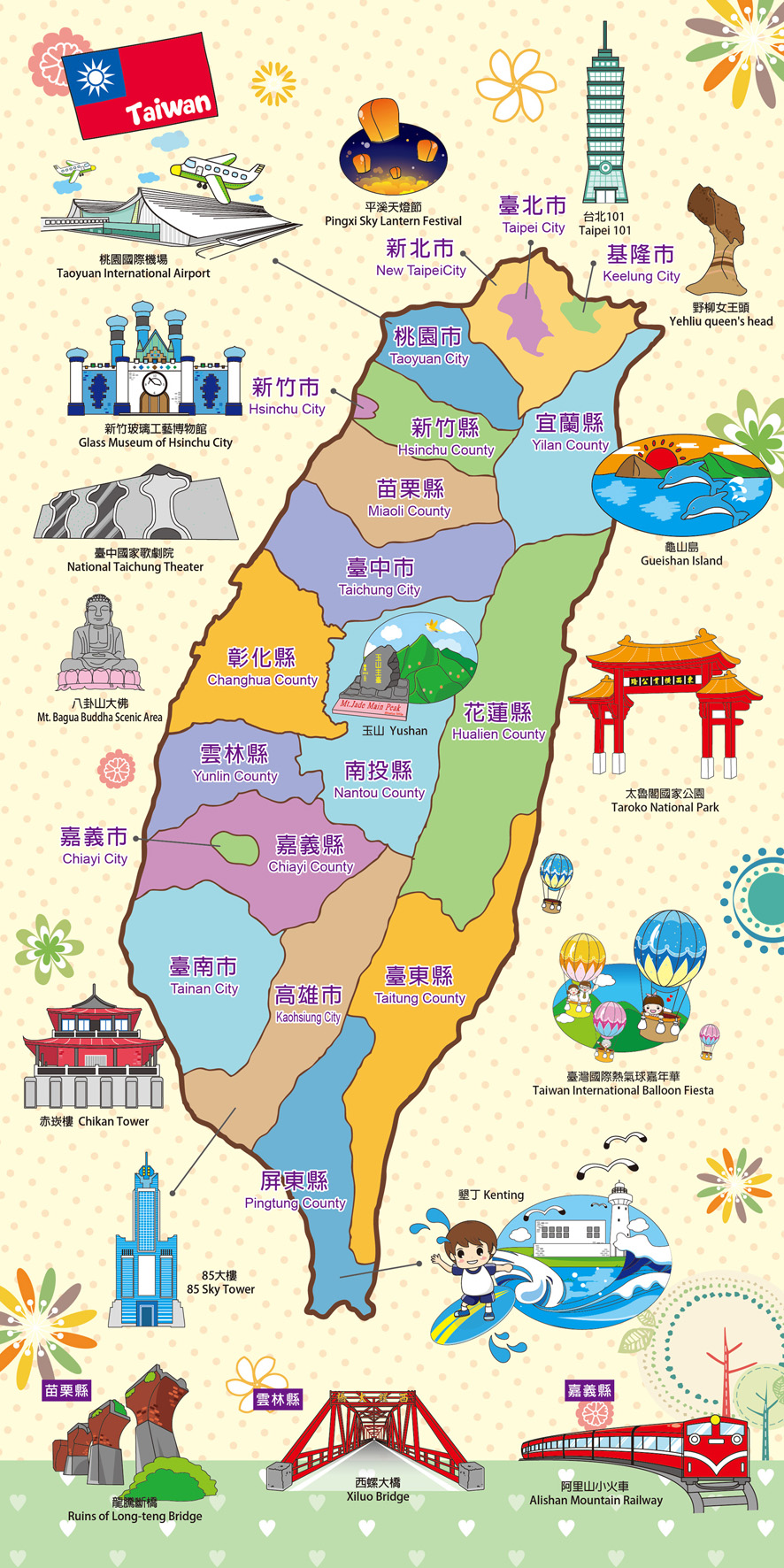 舊社國小–台灣地圖